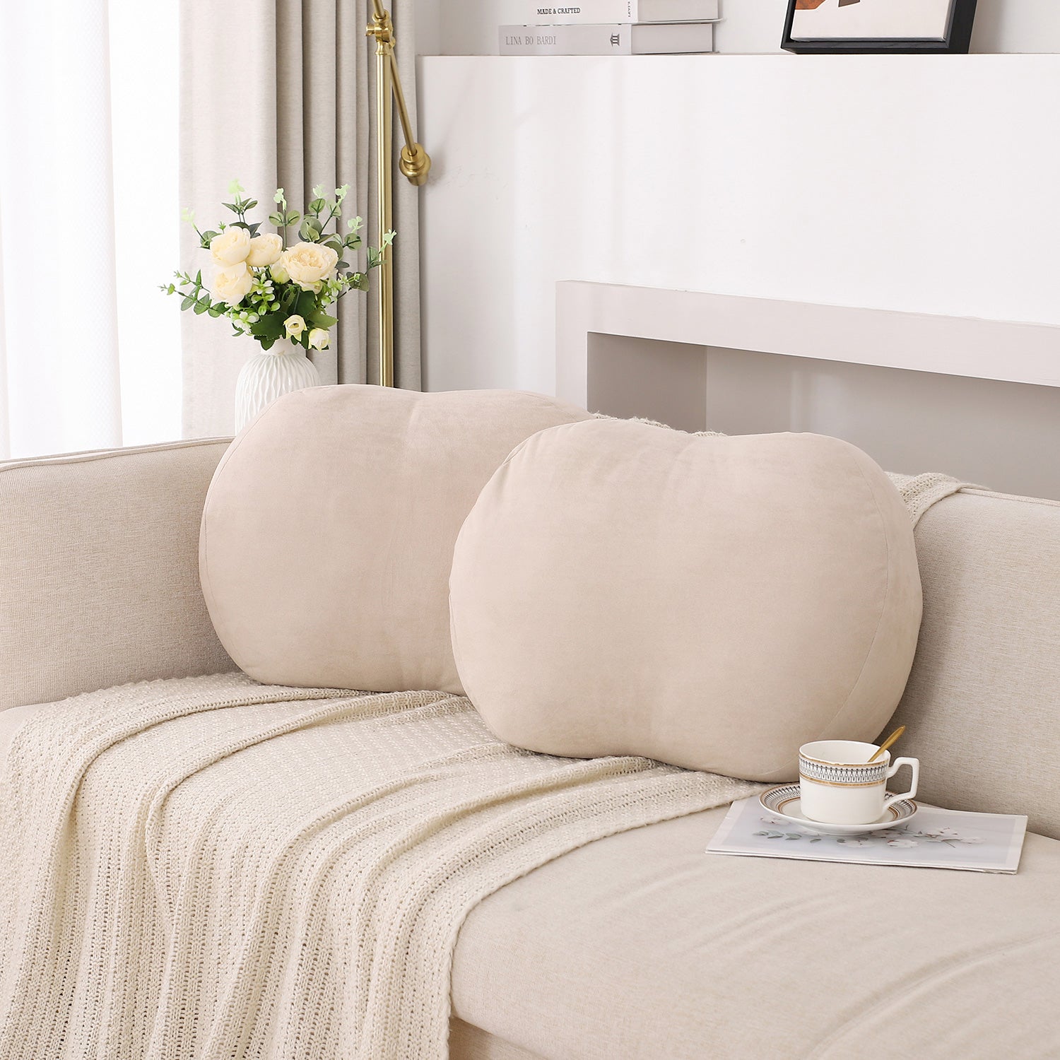 Closeout - Set of 2 Throw Pillows, 21"x16"x8", N60024