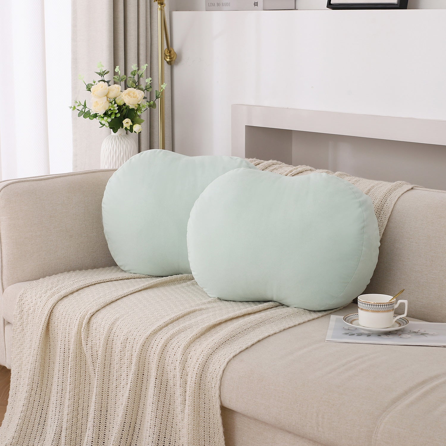Closeout - Set of 2 Throw Pillows, 21"x16"x8", N60024