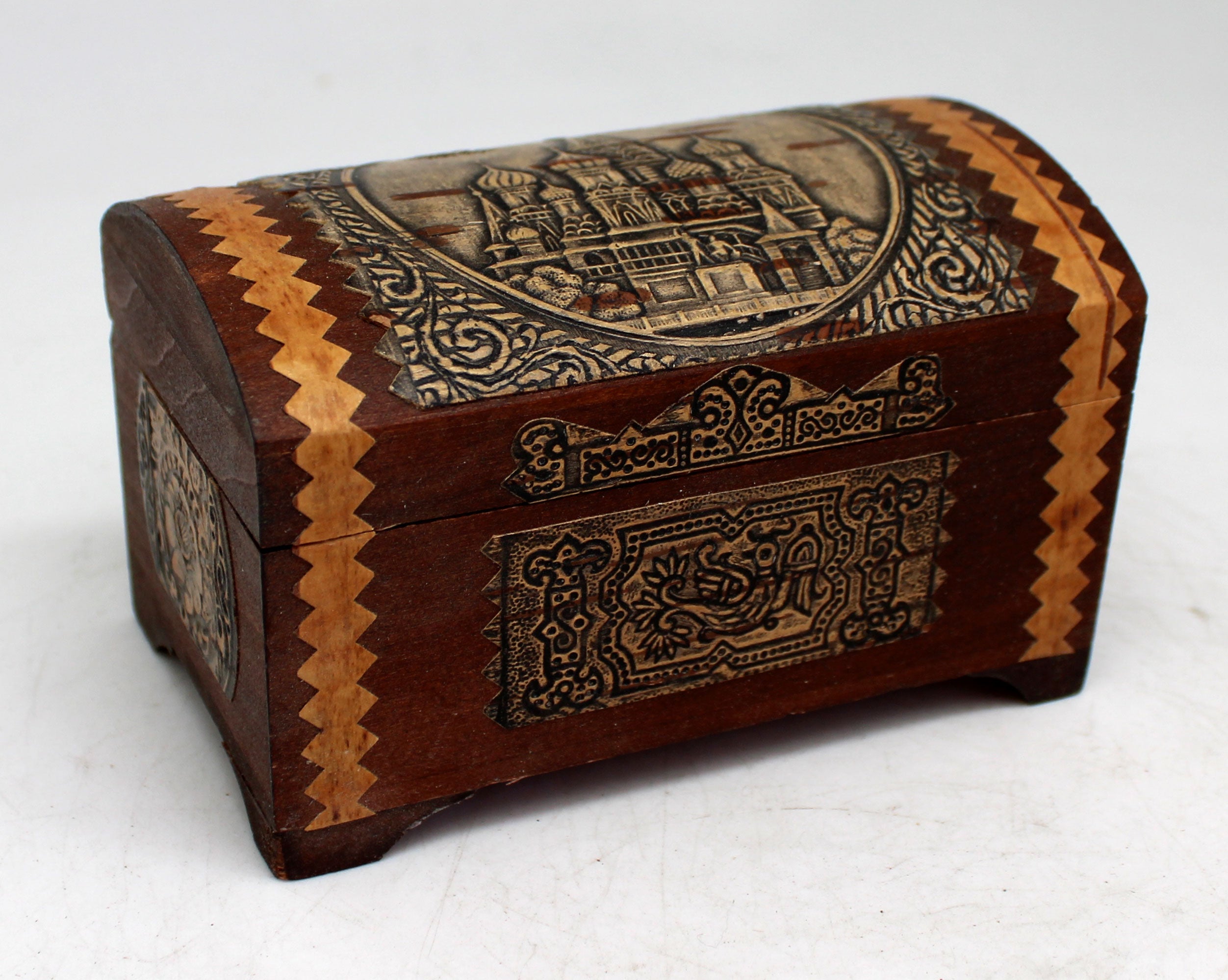 One of a Kind Birch Bark Tree Wooden Box 2.5" by G.DeBrekht-0