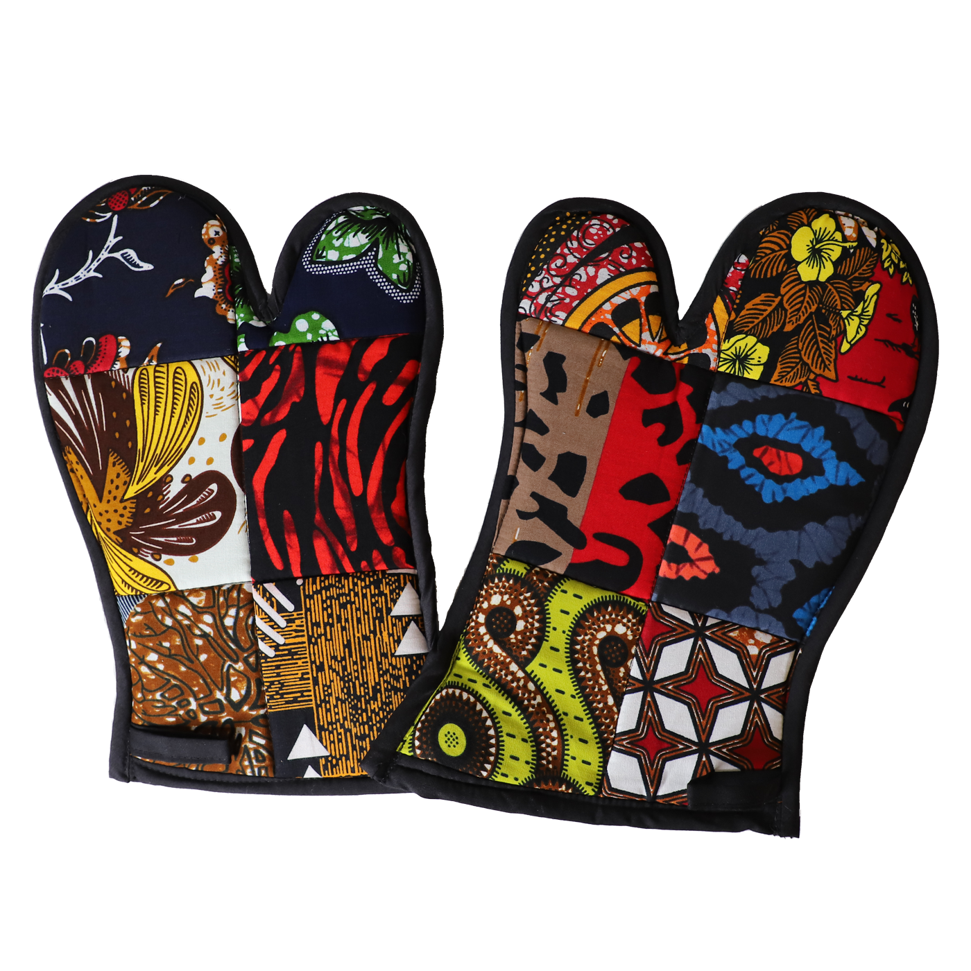 Oven Mitts Kitenge Patch | Hand Sewn-1