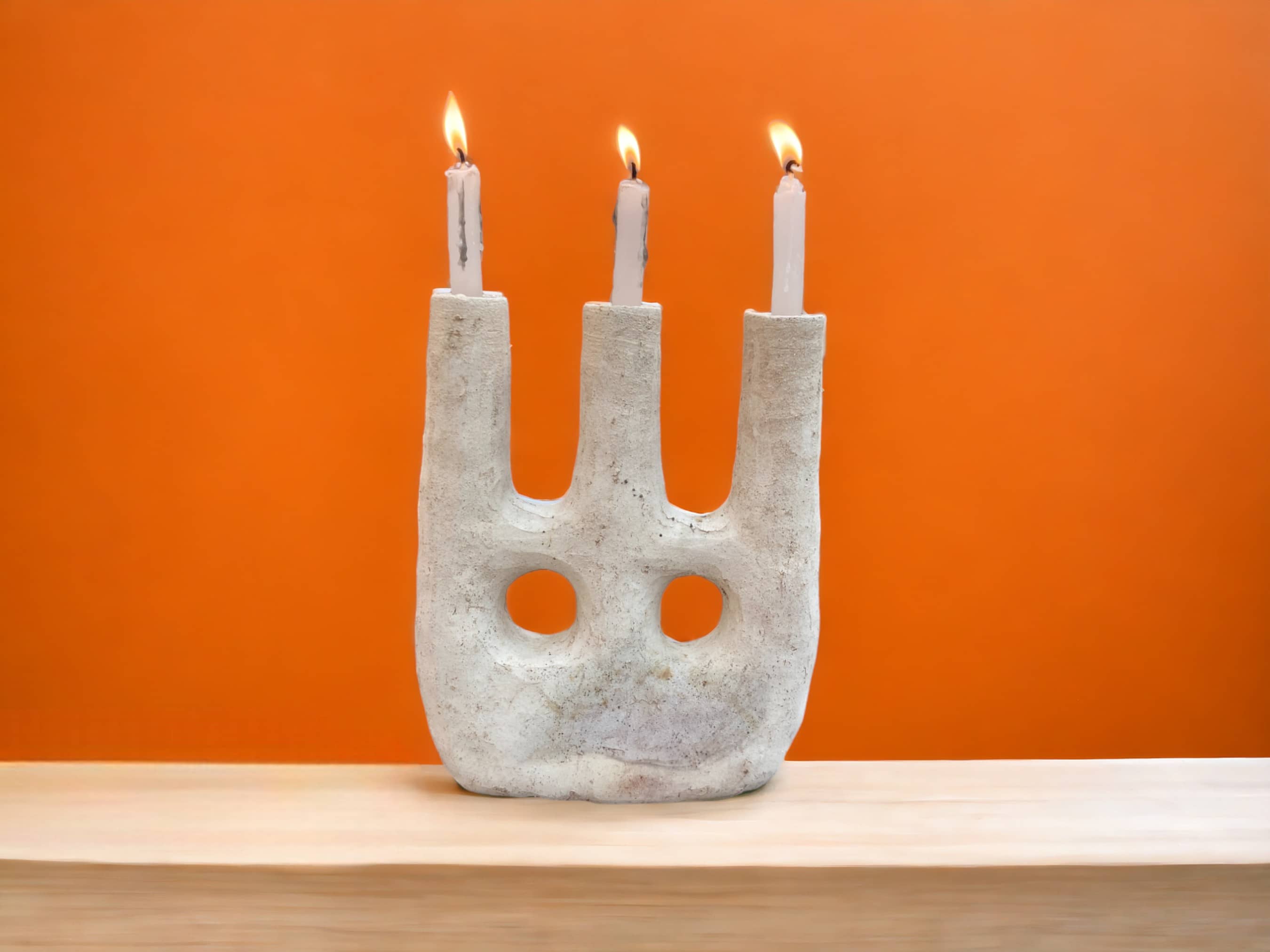 Elevate Your Decor with Tamegroute Twin Arc Candle Holder/Vase - Double Eye-0