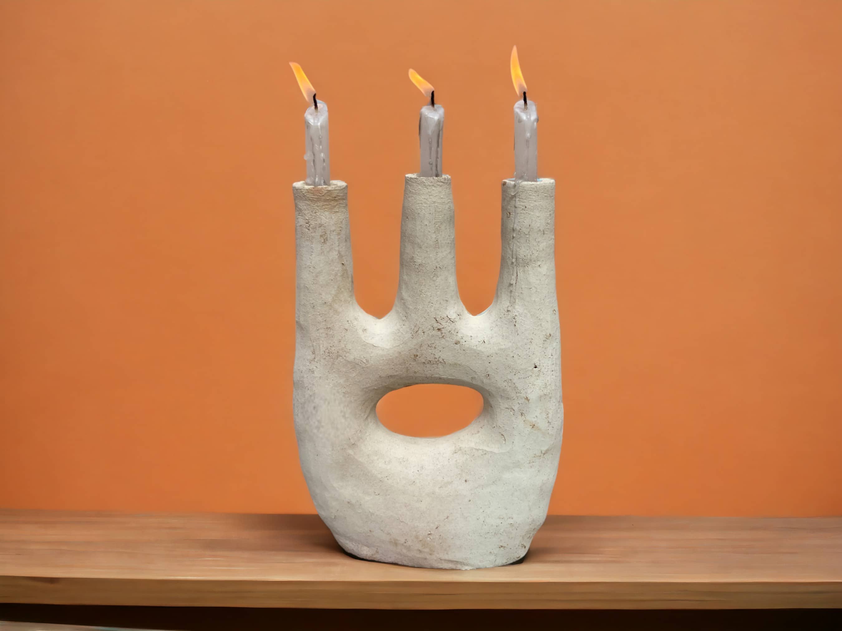 Elevate Your Decor with Tamegroute Twin Arc Candle Holder/Vase - Single Eye-0