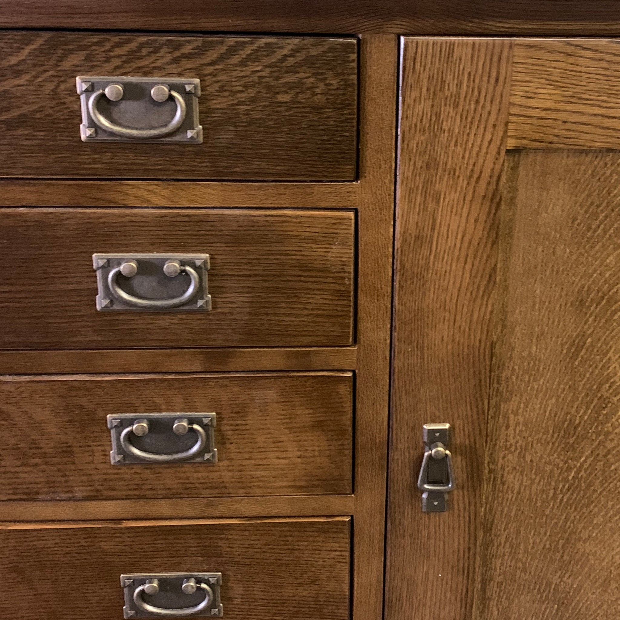 Mission 7 Drawer Sideboard with 2 Doors - Walnut (AW) - 82"
