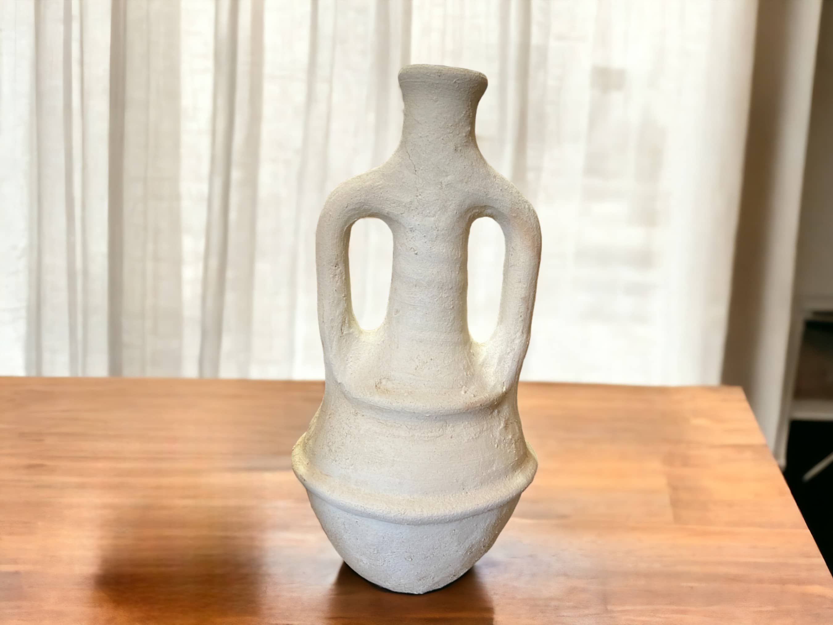 Handmade Unglazed Sculptural Tamegroute Vessel-1