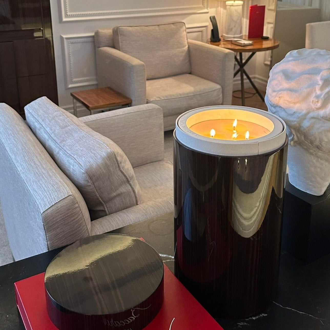 Large Home Candle, Zebrano-1