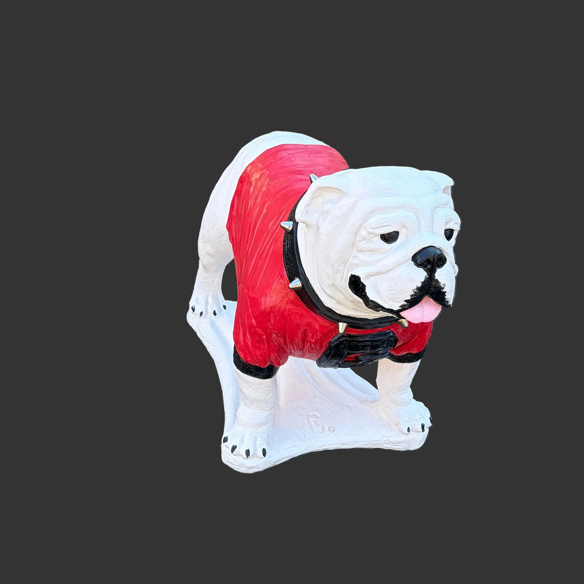 Georgia Bulldogs Standing Mascot Boom Cement Statue for Garden, Yard, Home Decor and Porch.