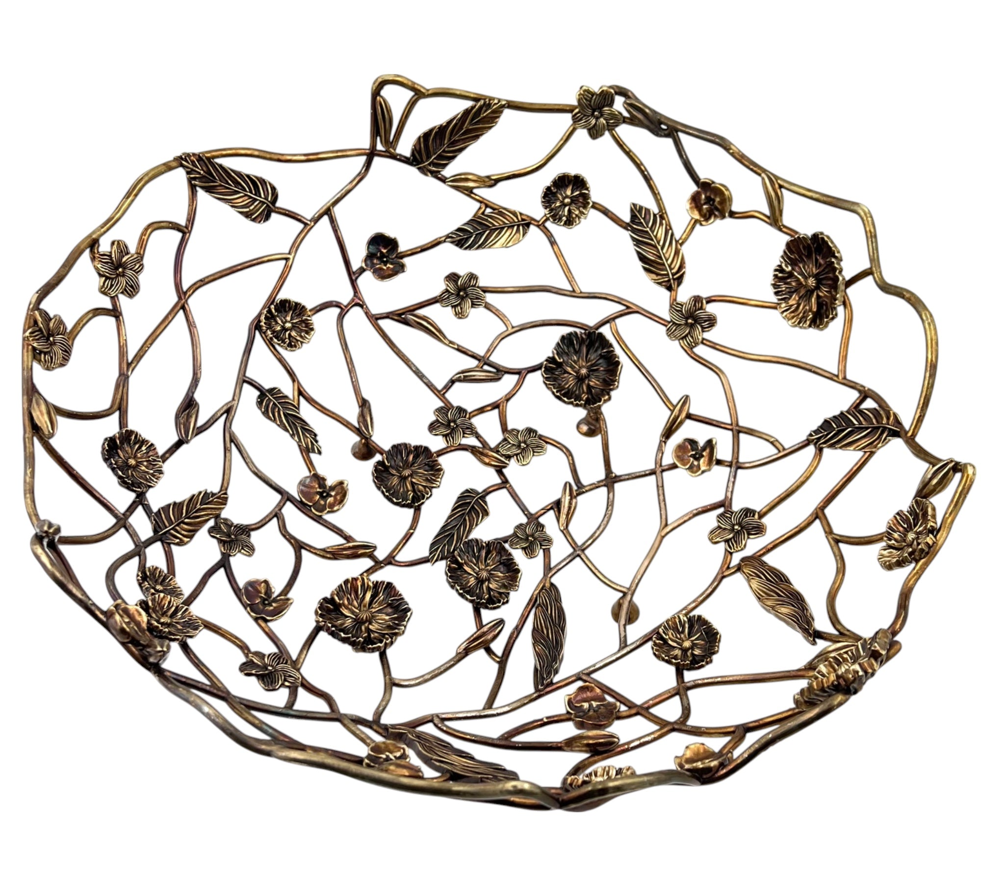 Blossom Weave - Metal Fruit Basket-5