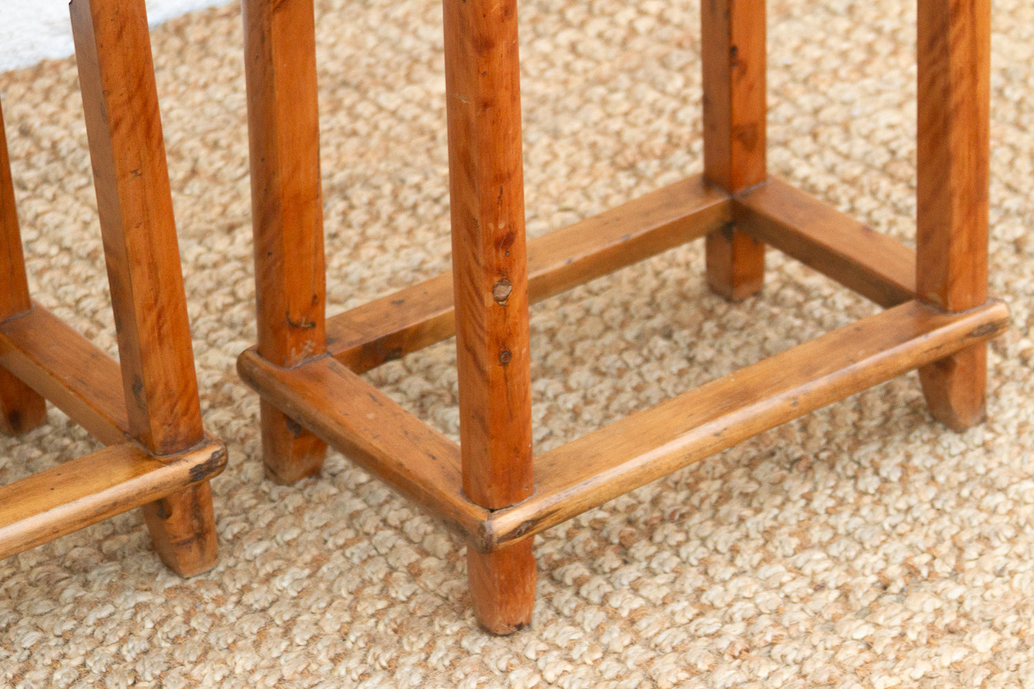 Pair of Antique Chinese Rectangular Stools