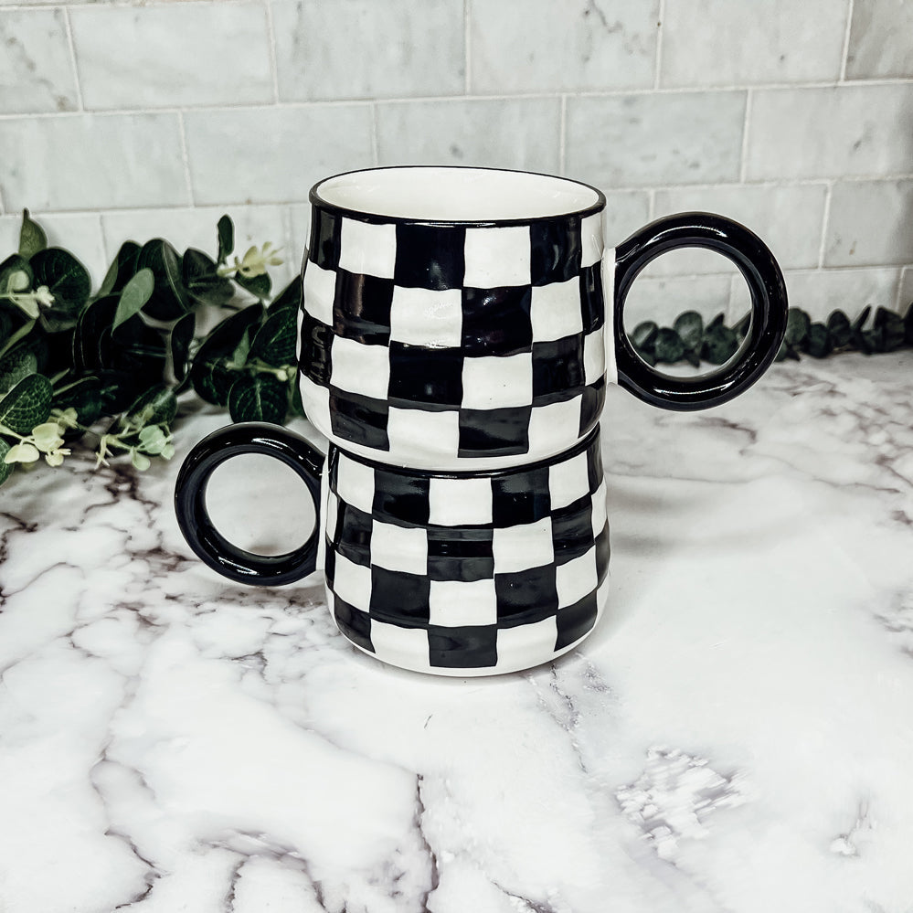 BW Checkered Mug-0