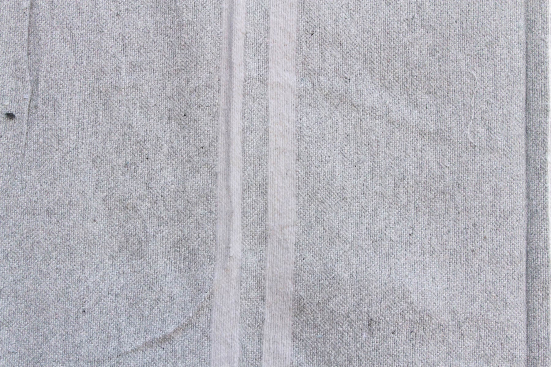 Dove Grey Striped Moroccan Pom Pom Blanket