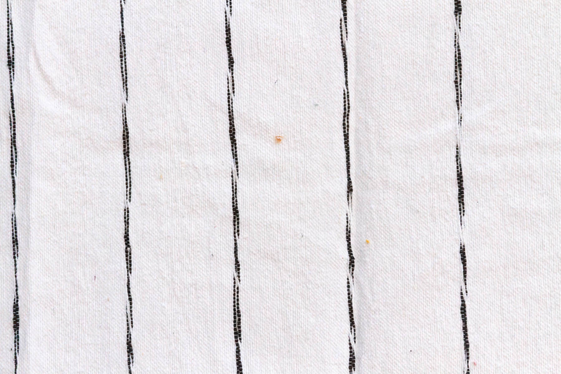 White & Black Pinstripes Moroccan Pom Pom Blanket