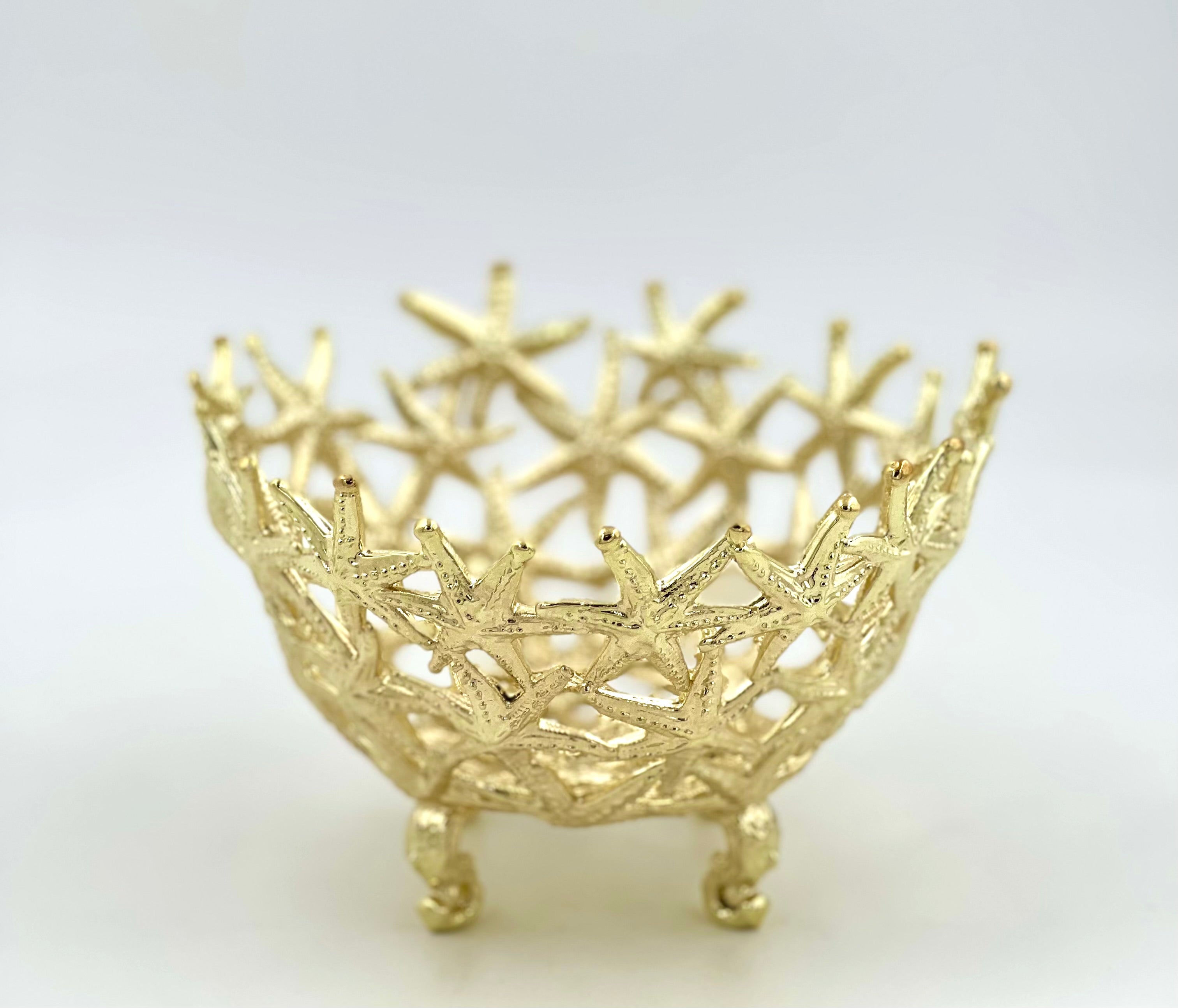 Starfish Bowl - Decorative Serveware | Candy Bowl | Centrepiece | Home Accent | Gold or Antique Finish-1