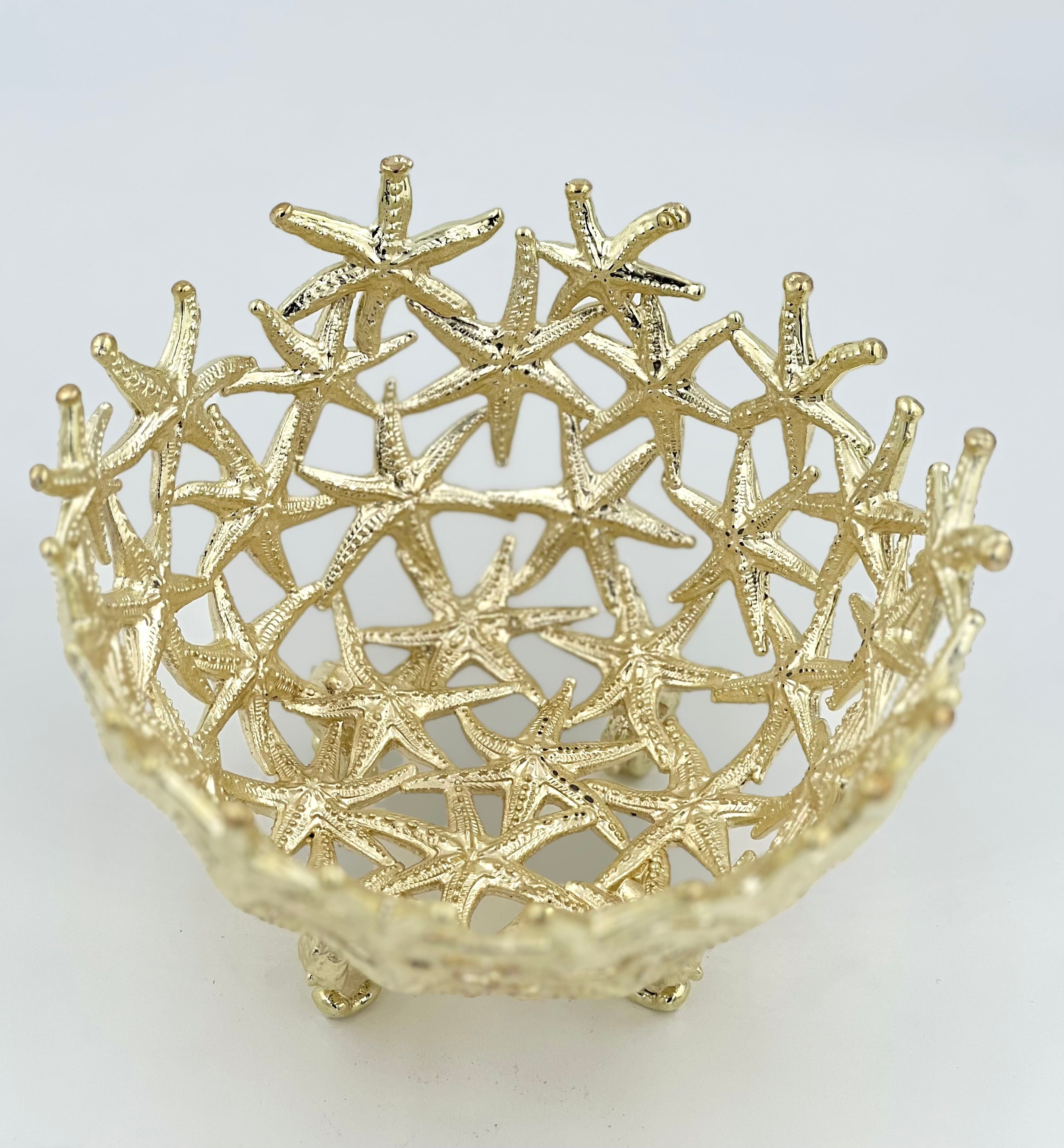 Starfish Bowl - Decorative Serveware | Candy Bowl | Centrepiece | Home Accent | Gold or Antique Finish-0