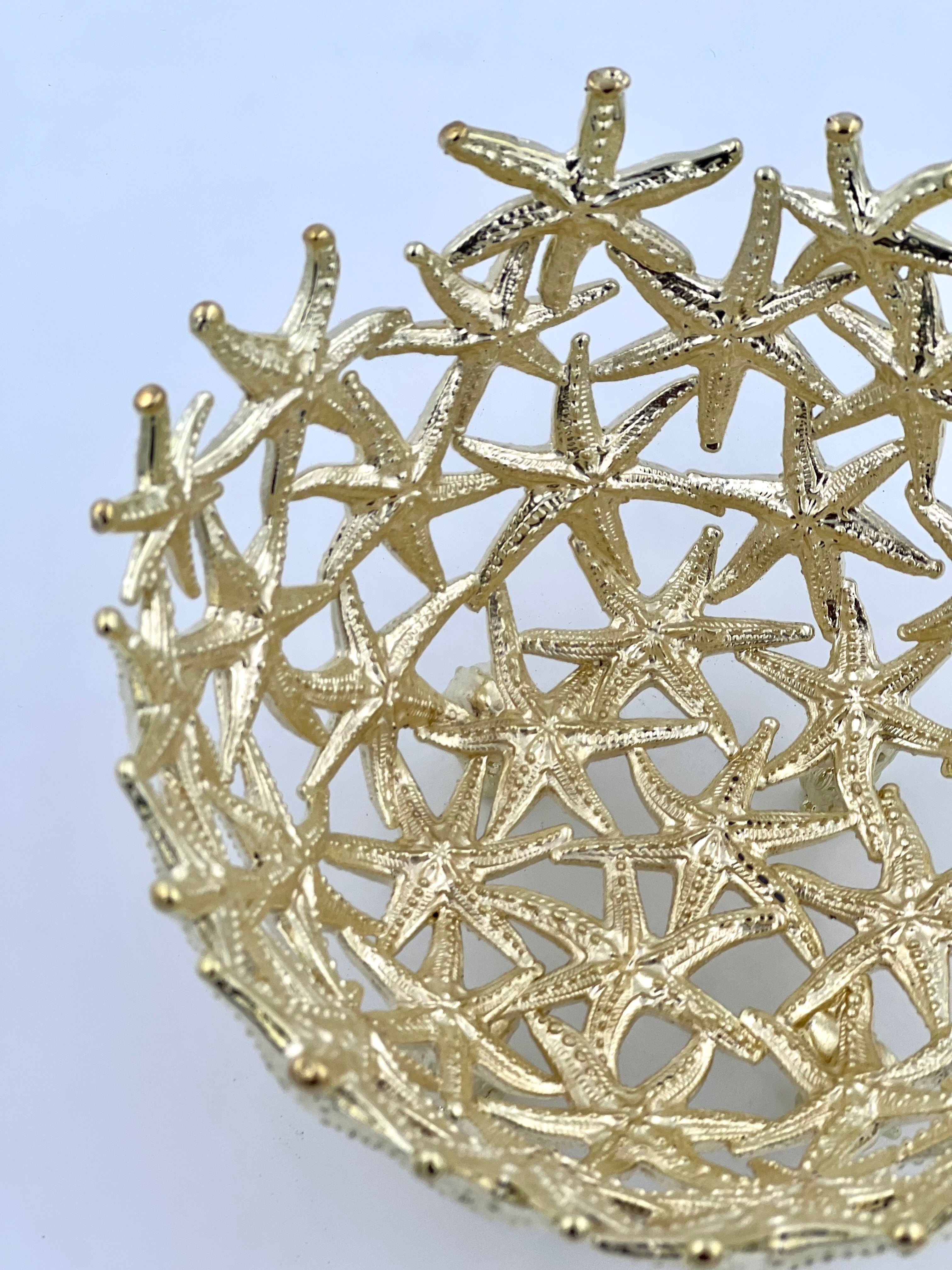 Starfish Bowl - Decorative Serveware | Candy Bowl | Centrepiece | Home Accent | Gold or Antique Finish-2