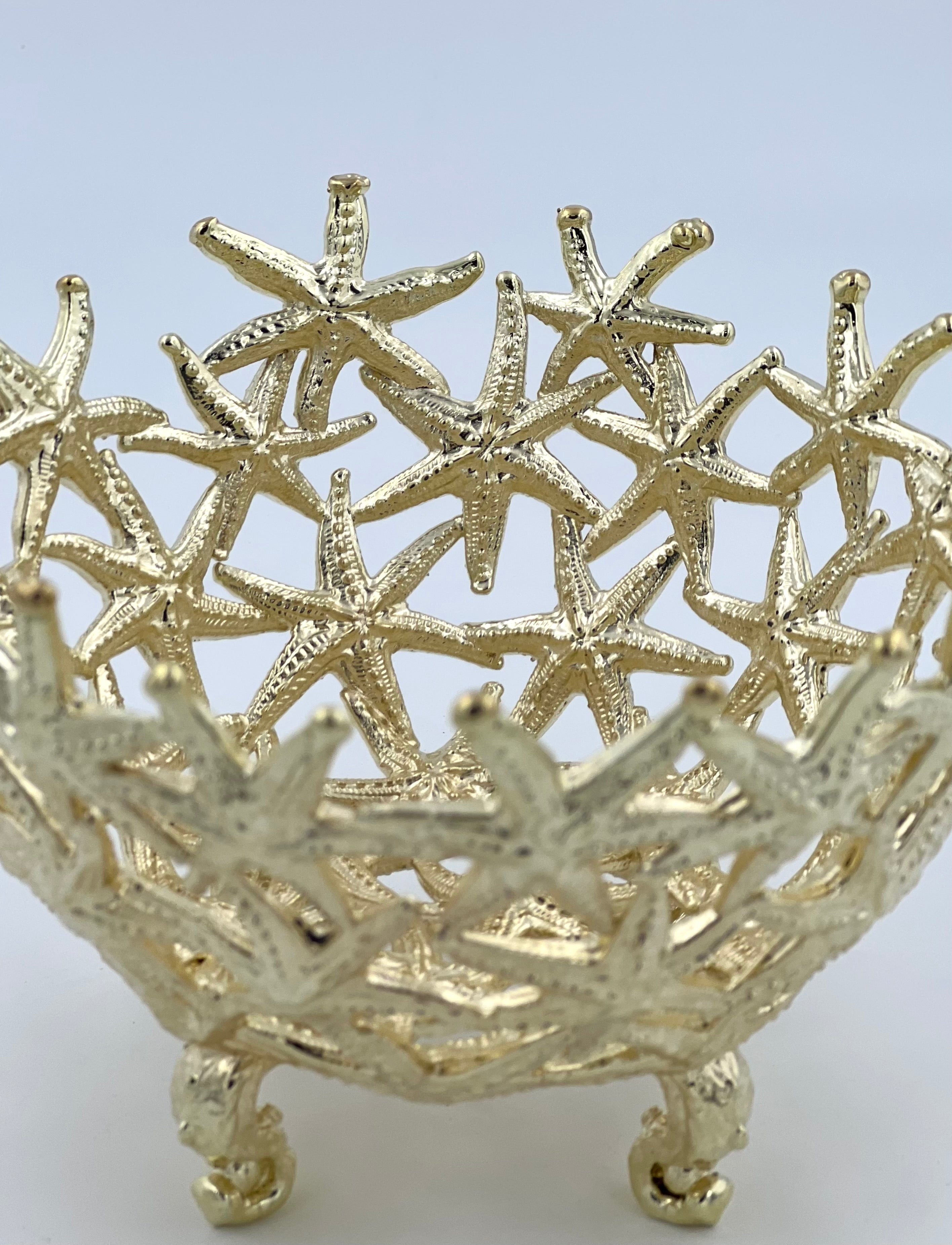 Starfish Bowl - Decorative Serveware | Candy Bowl | Centrepiece | Home Accent | Gold or Antique Finish-4