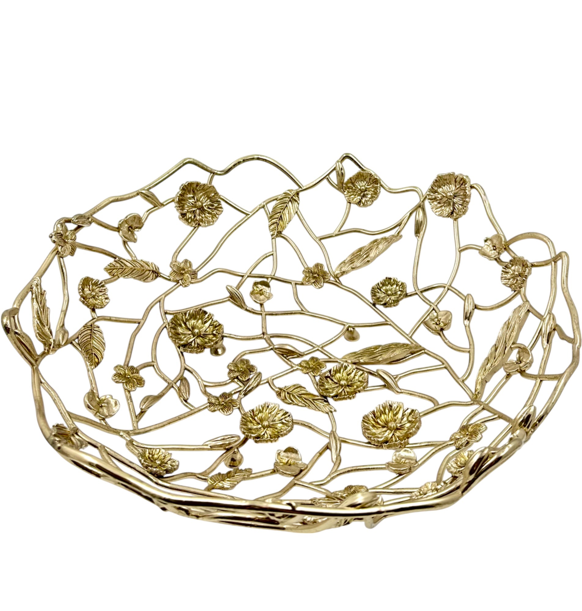 Blossom Weave - Metal Fruit Basket-0