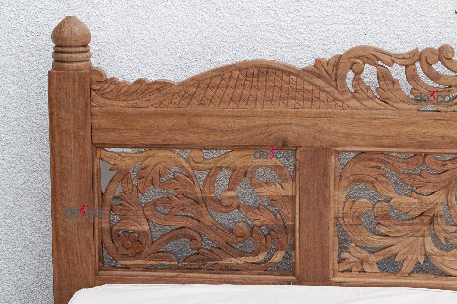 Grand 108" Long Royal Bali Carved Daybed