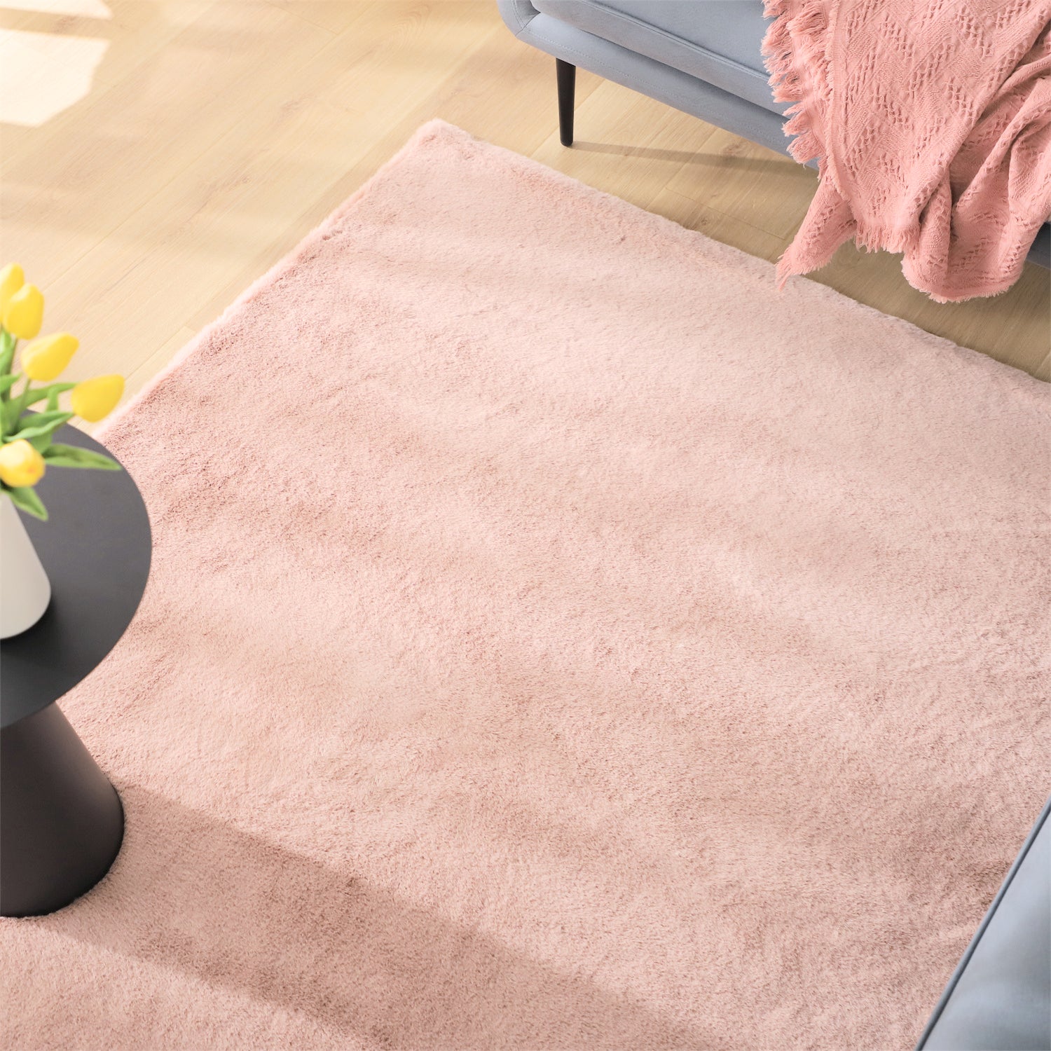 Kasentex Spring Fluffy Elegant Faux Fur Area Rugs, Ultra Soft, Room Decor, Graduation Gifts, Fathers Day Gift, Mom Gift, Easter Gift