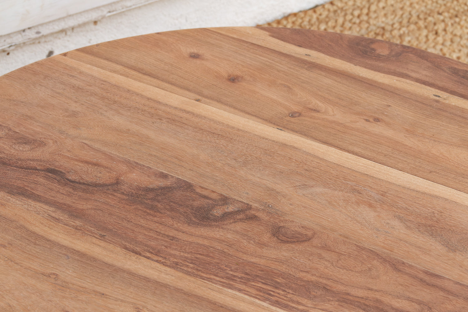 Reclaimed Teak Organic Modern Round Coffee Table