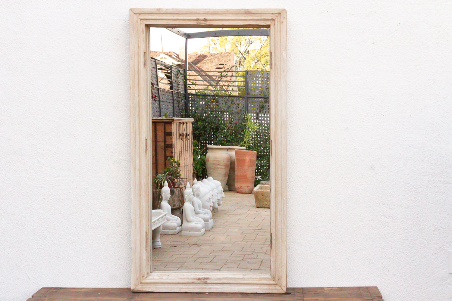 Grand Sun Bleached Architectural Teak Mirror