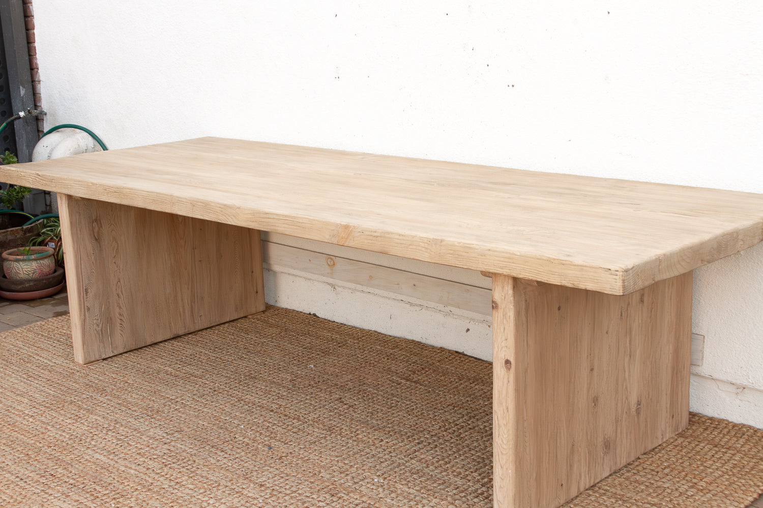 Grand Estate Reclaimed Bleached Wood Dining Table (Trade)