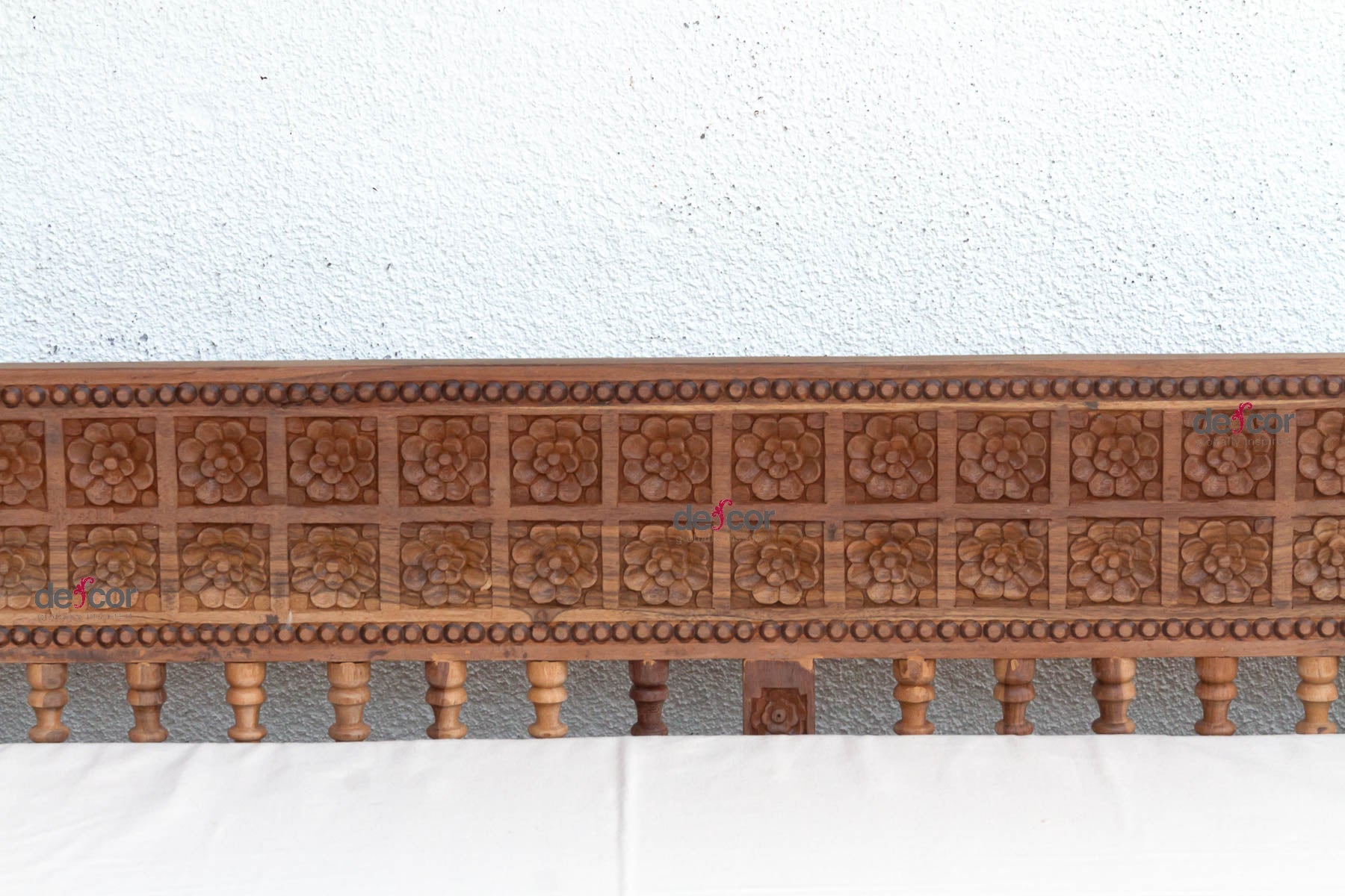 Carved Floral Jali Canopy Sanctuary Daybed