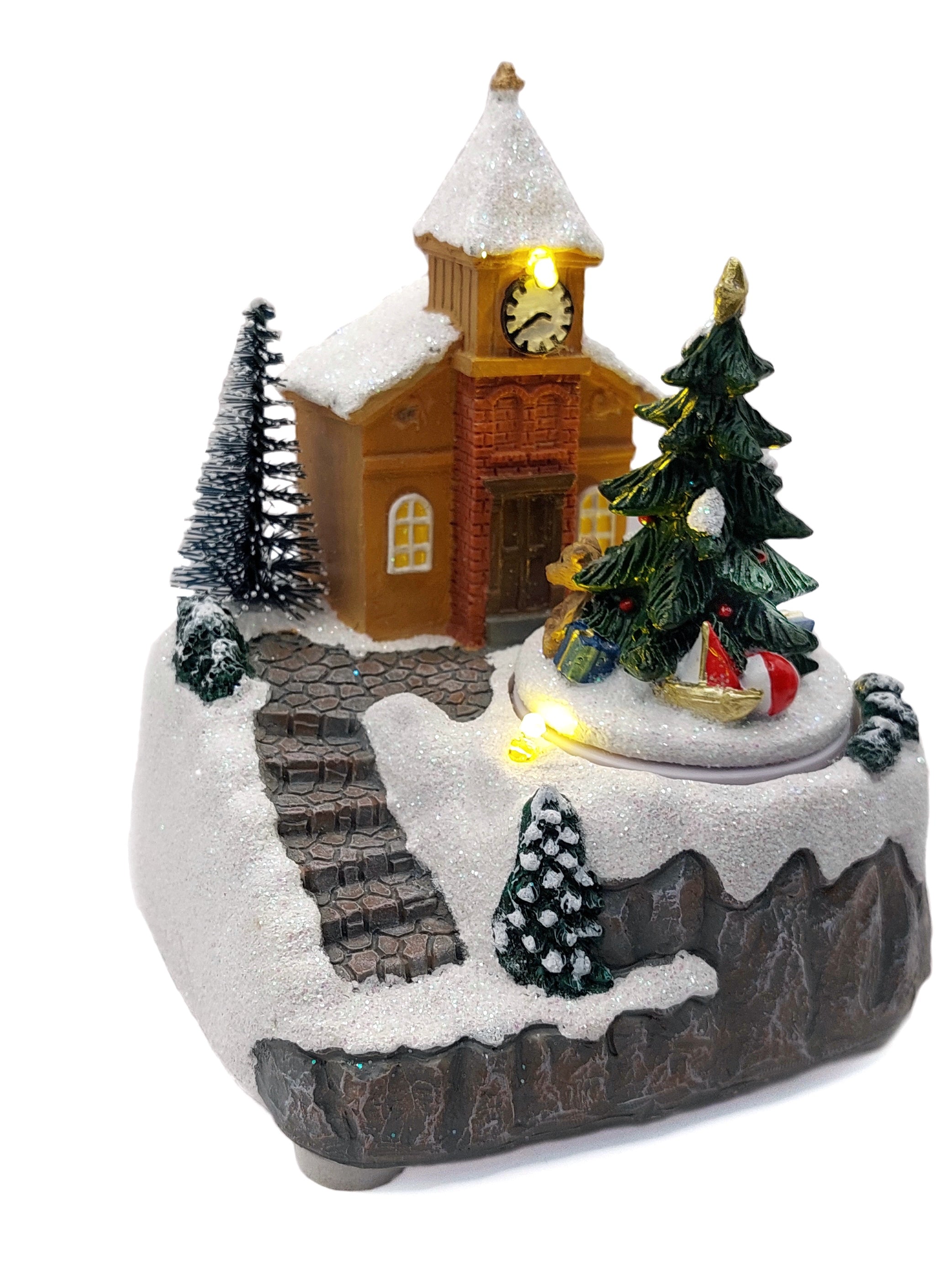 Snowy Church. Christmas Village Wizardi F07-N1-12-2704A-1