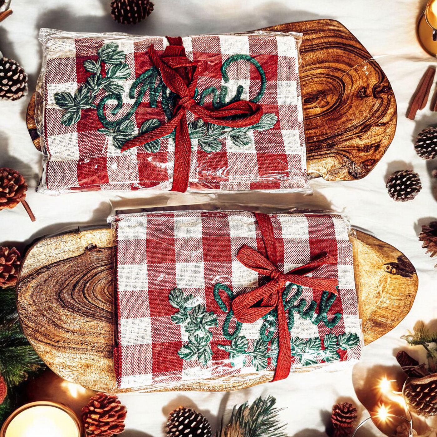 Holiday Charcuterie & Tartan Towel Set-0