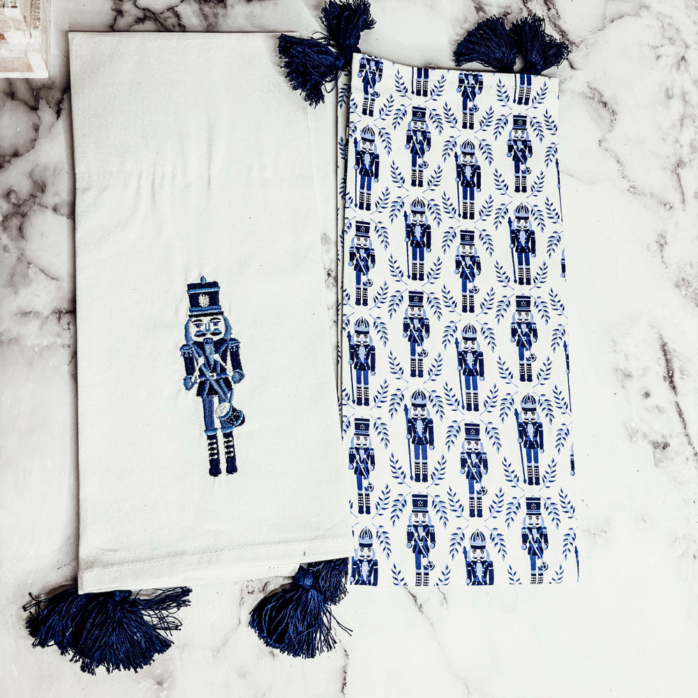 Nutcracker Tea Towel Blue-1