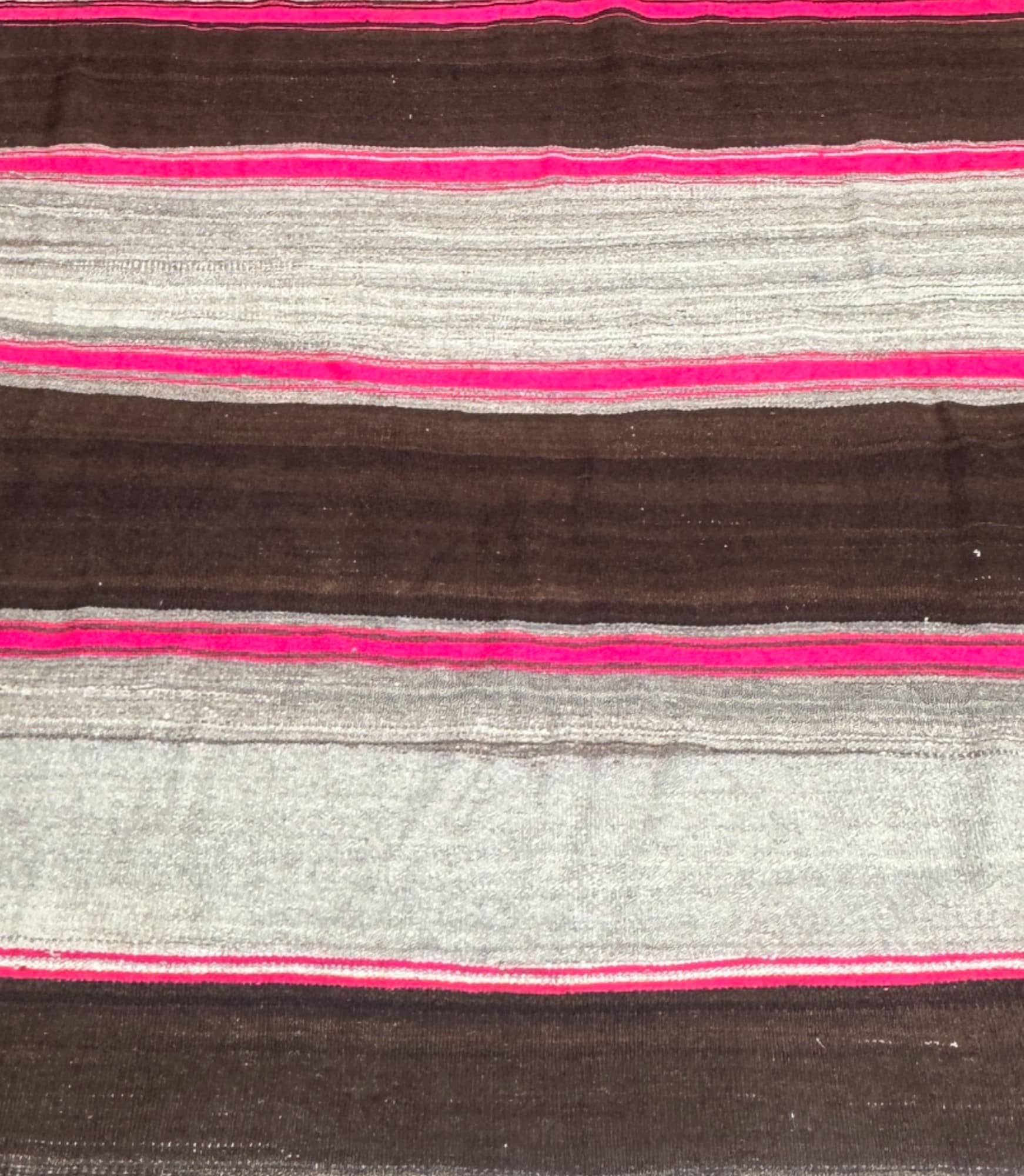 Moroccan Vintage Berber Striped Kilim Rug: Explore Enduring Beauty-1