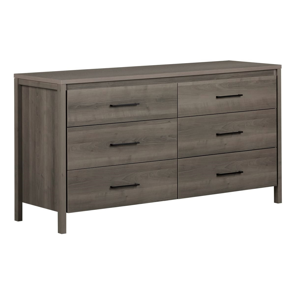 Modern Grey 6 Drawer Double Dresser-0