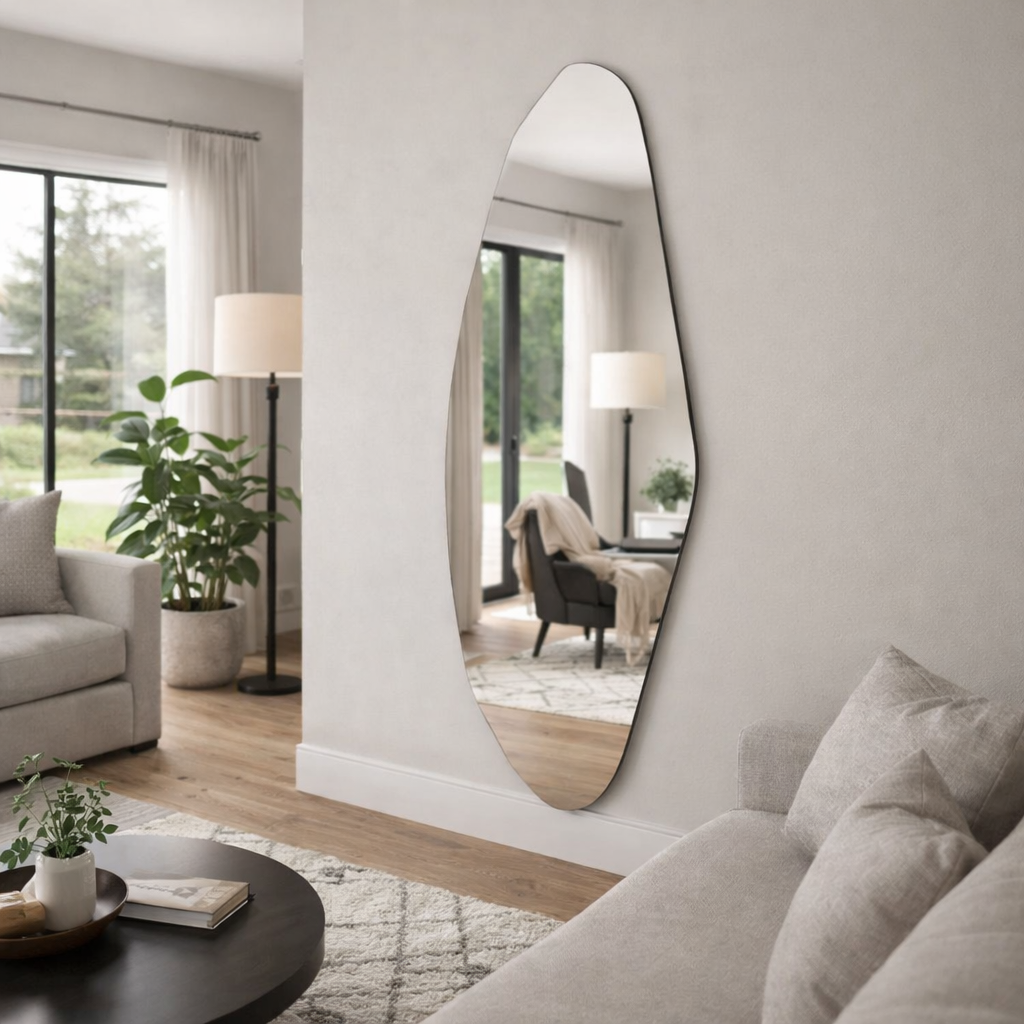Ina Irregular Full Length Wall Mirror - Handmade Asymmetrical Mirror