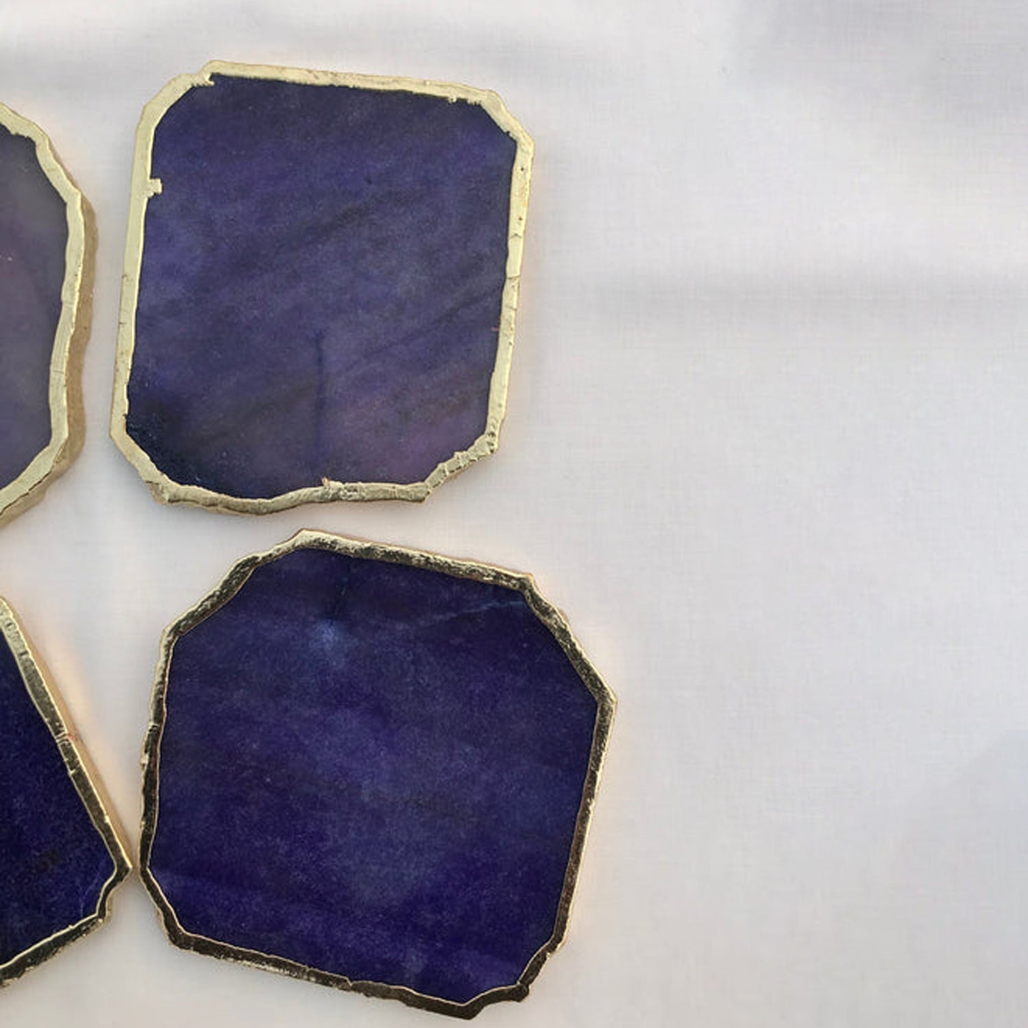 Indigo Agate Aventurine Set of 4 Large Coasters/Personalised Momentos-1