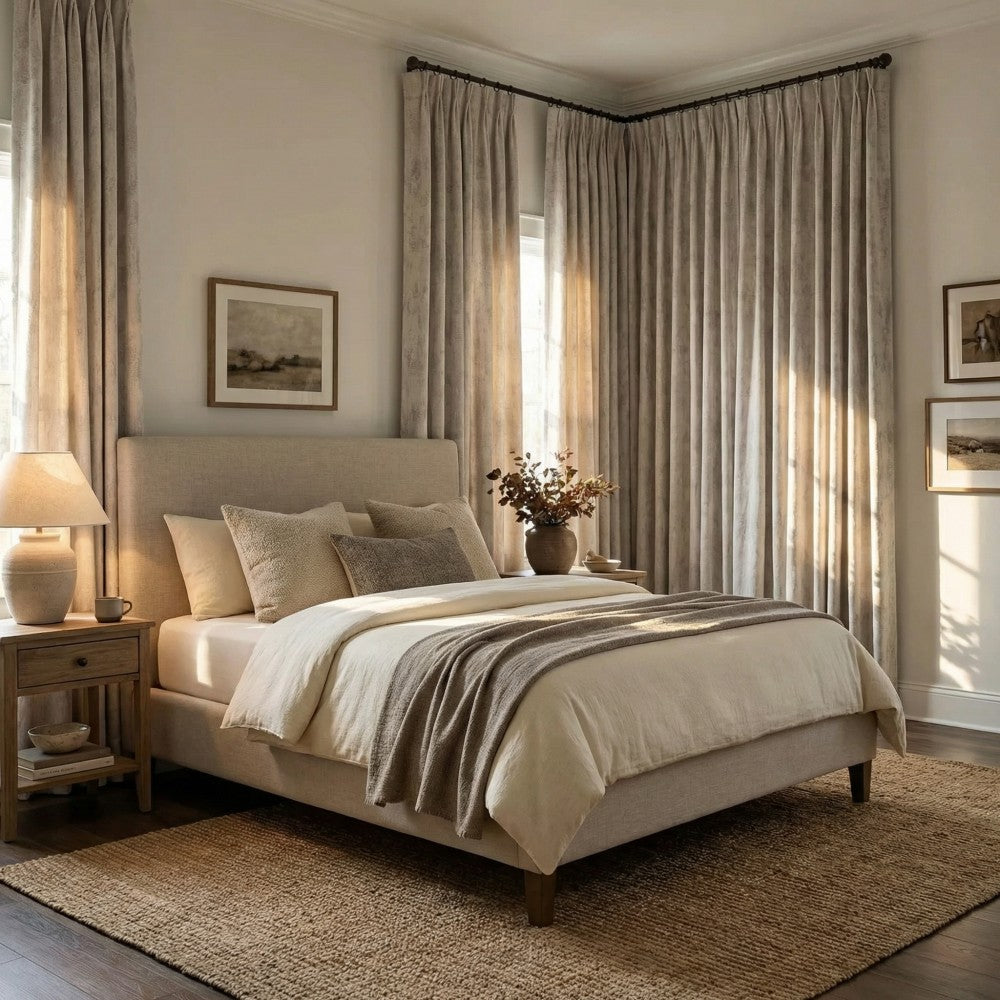 Iris Chenille-like Subtle Damask Curtains