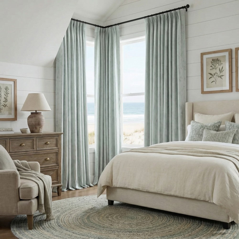 Iris Chenille-like Subtle Damask Curtains