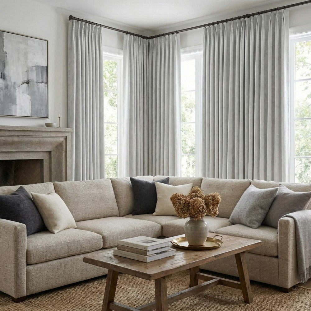 Iris Chenille-like Subtle Damask Curtains