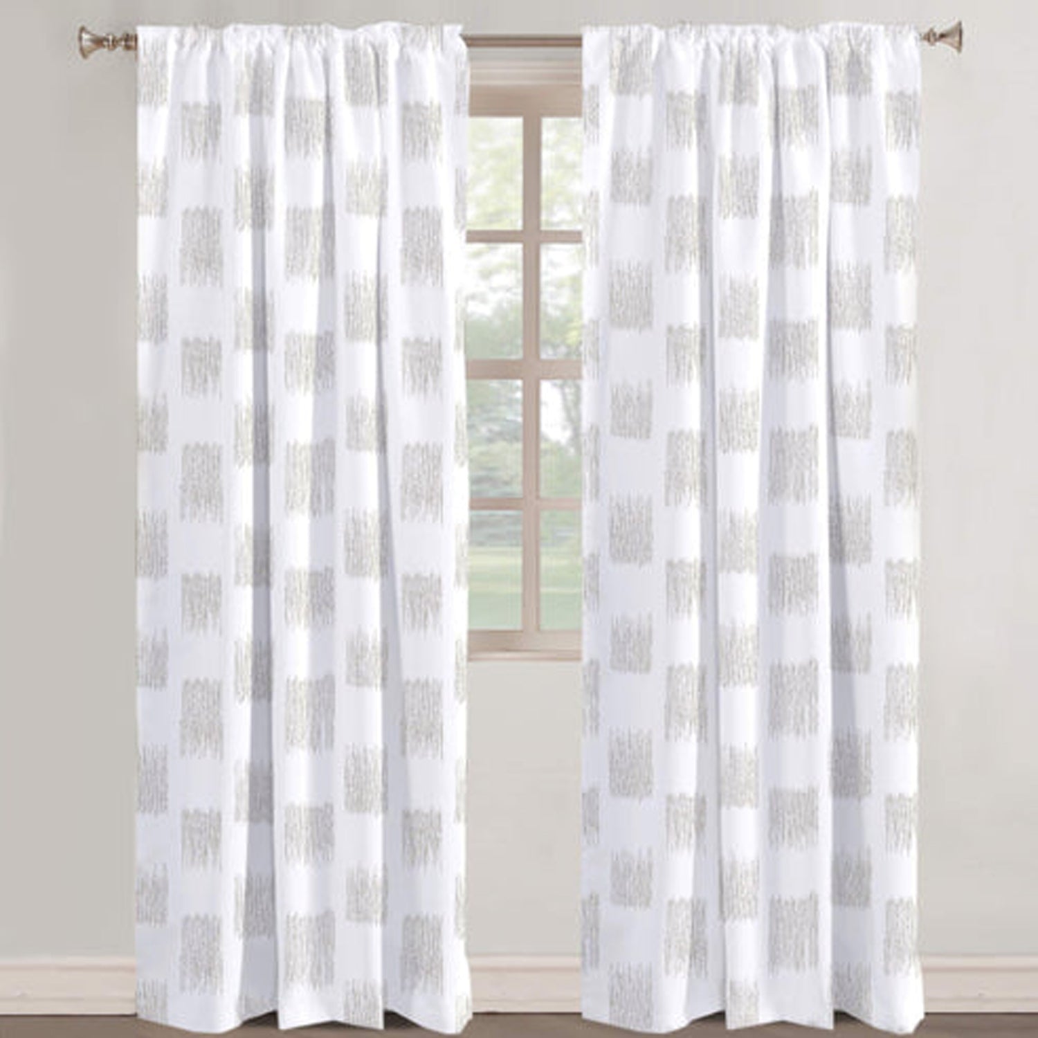 Isabeau - Set of 2 Panels Crewel Embroidered Curtains | Linen Cotton Mix | Fully Embroidered | Lined-1