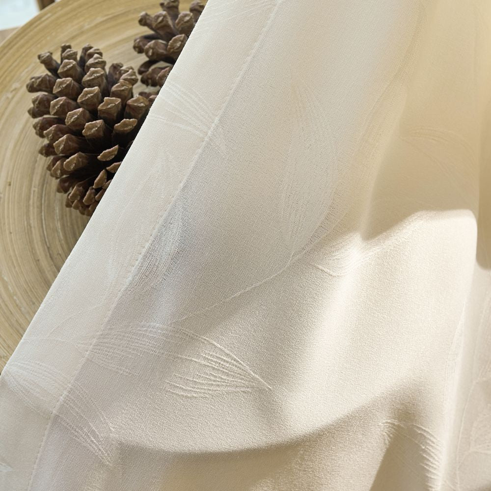 Ivy Vine Leaf Cotton Sheer Curtains