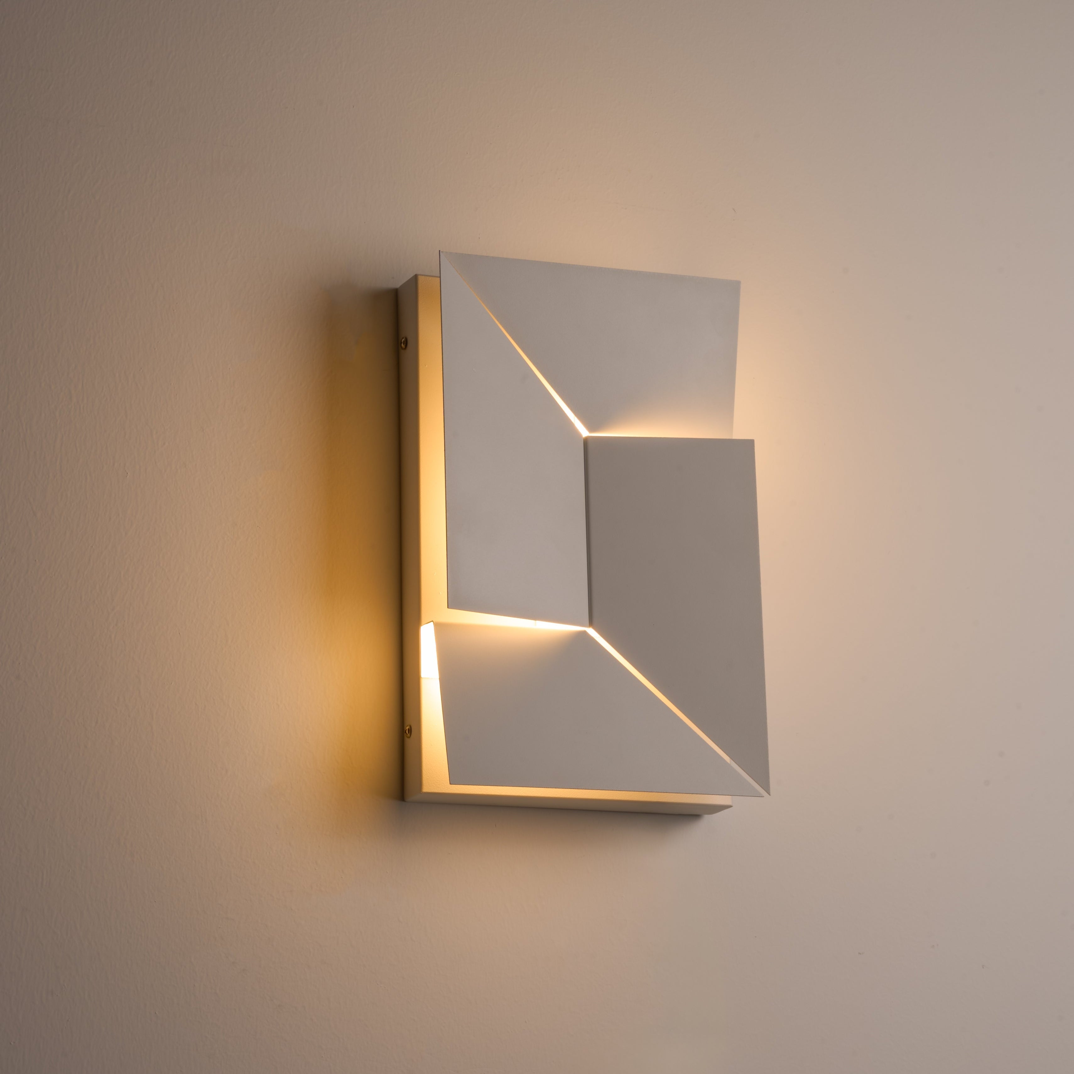Jigsaw Modern LED Wall Light, Geometric Minimalist Sconce with Warm White Glow-0