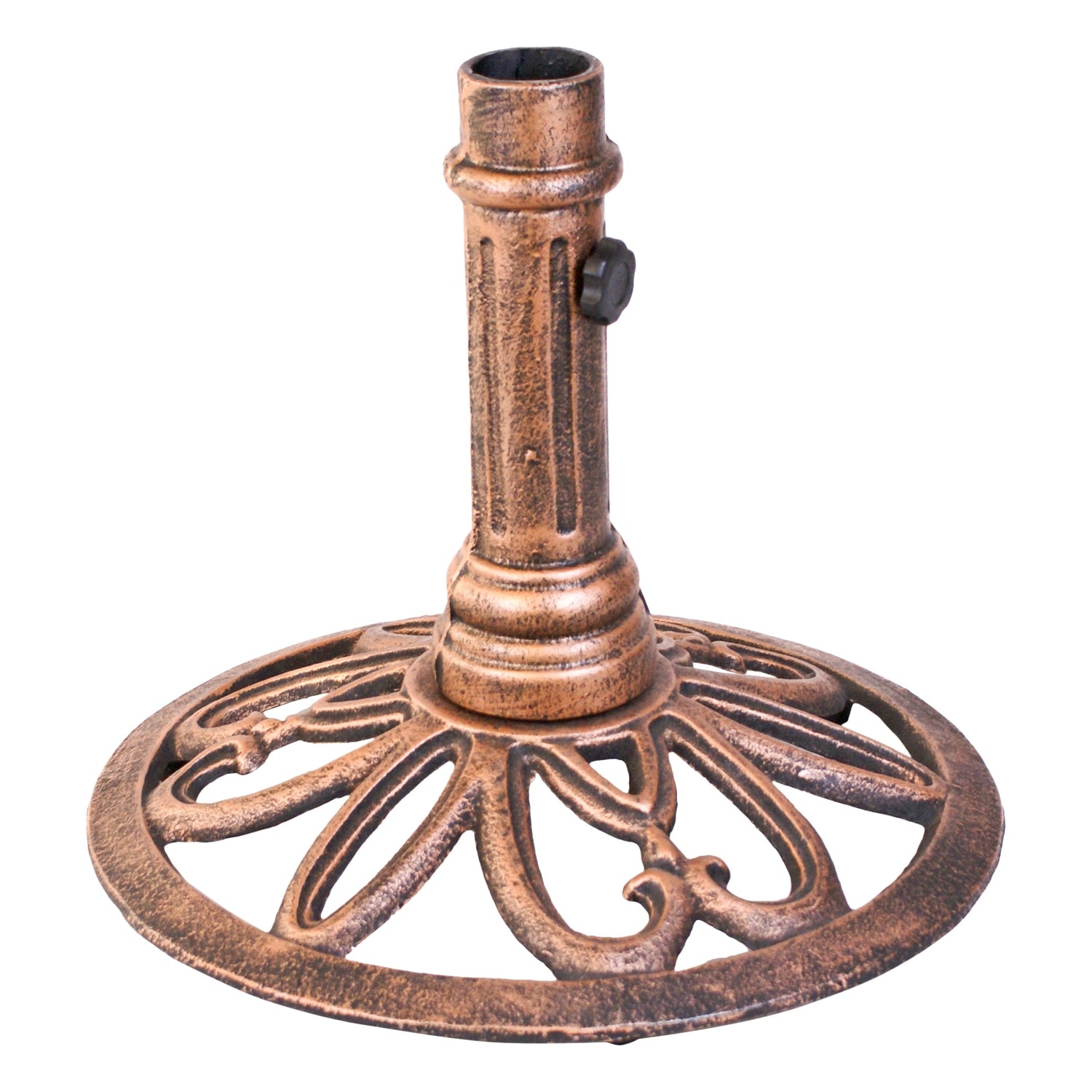 Bronze Finish Outdoor Cast Iron Patio Umbrella Base-0