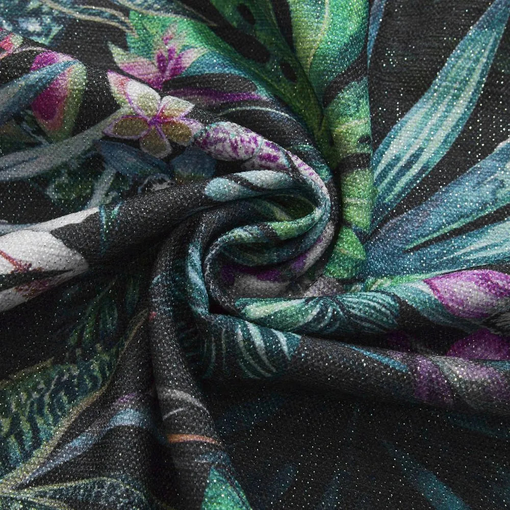 Jonah Green Fancy Garden Printed Curtains