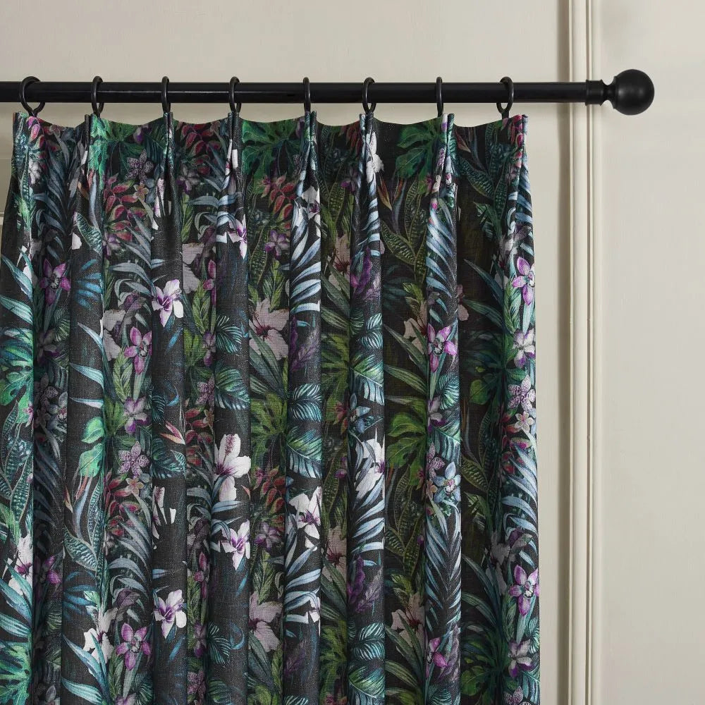 Jonah Green Fancy Garden Printed Curtains