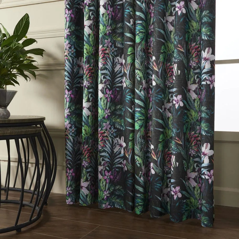 Jonah Green Fancy Garden Printed Curtains