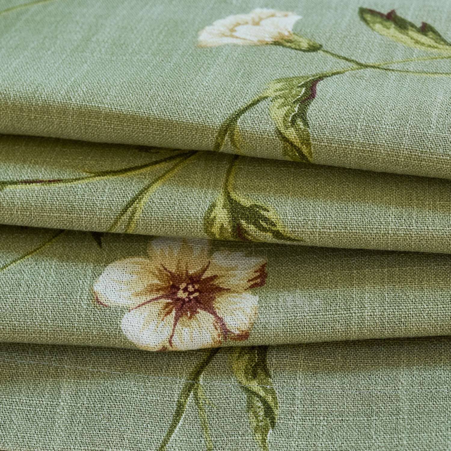 Jussi Pastoral Style Sage Floral Curtains