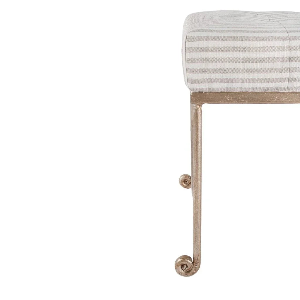 Justin White Fabric Bedroom Bench