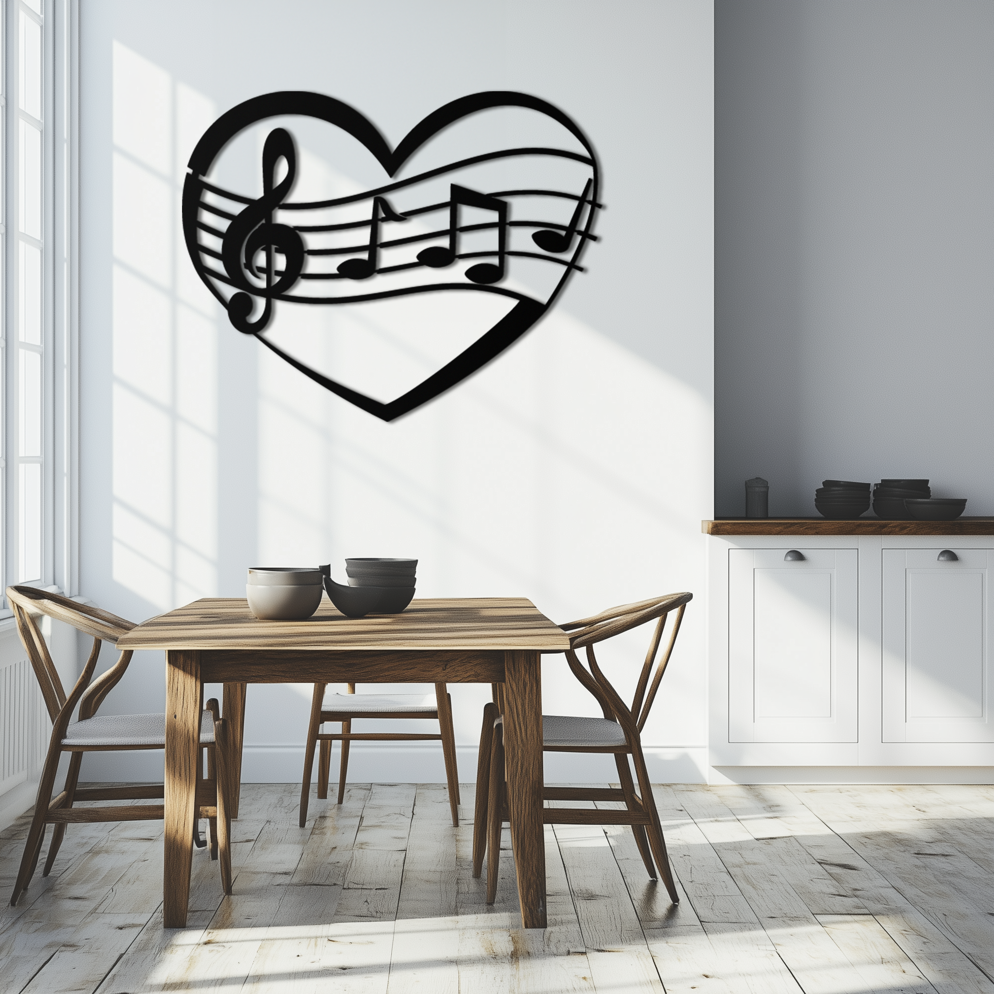 Musical Heart Metal Wall Art - Music Lover’s Home Decor- KAF256