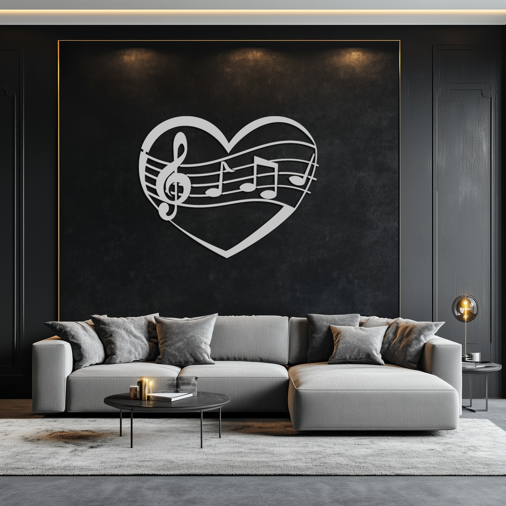 Musical Heart Metal Wall Art - Music Lover’s Home Decor- KAF256