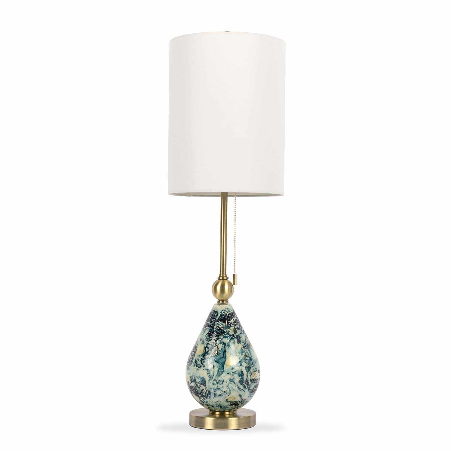 Katipunan Aqua Gold Metallic Brass Table Lamp-1