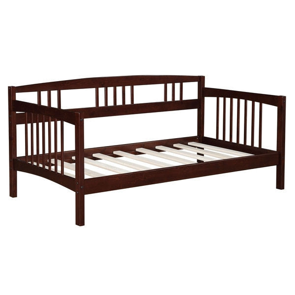 Twin size Solid Wood Day Bed Frame in Espresso Finish-0