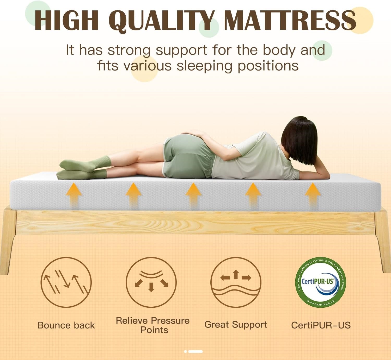 King size 8-inch Thick Medium Firm Cool Gel Memory Foam Mattress-1